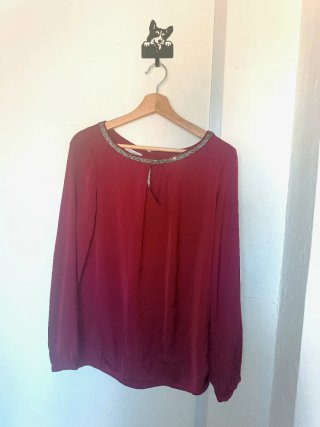 Blusa elegante con pedrería