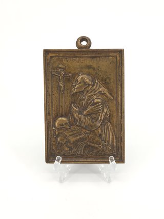 Antica Placca Bronzo San Francesco Spagna 500 600