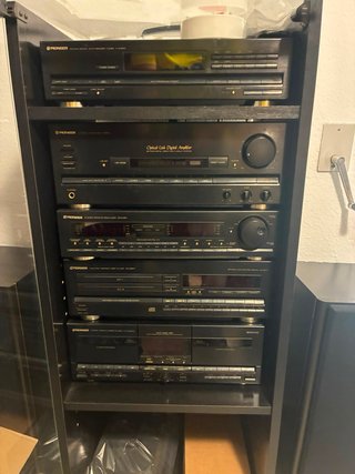 Equipo de Música Pioneer con Mueble y Altavoces