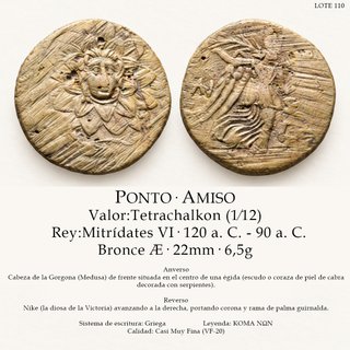 Moneda Griega Amiso Ponto - Tetrachalkon
