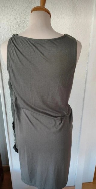 Vestido drapeado verde caqui ONLY Talla M