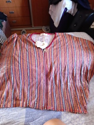 Camisa brillante mujer XL