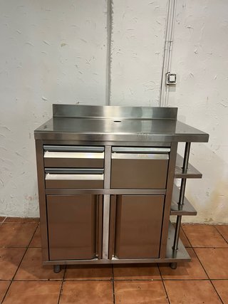 Mueble Cafetero Industrial Acero Inoxidable