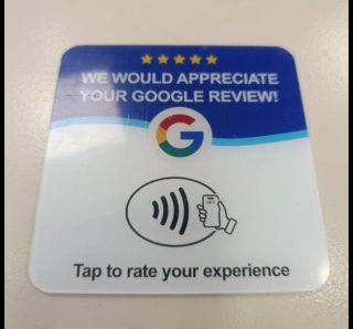 Carta NFC per recensione Google