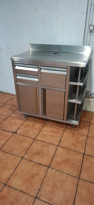 Mueble Cafetero de Acero Inoxidable