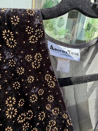 Chaleco Terciopelo Vintage Transparente Manga Larg
