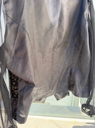 Chaleco Terciopelo Vintage Transparente Manga Larg
