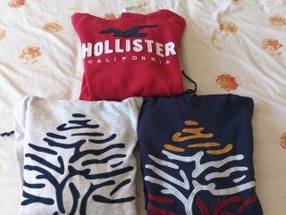 Lote de 3 Sudaderas, 1 Hollister y 2 Springfield