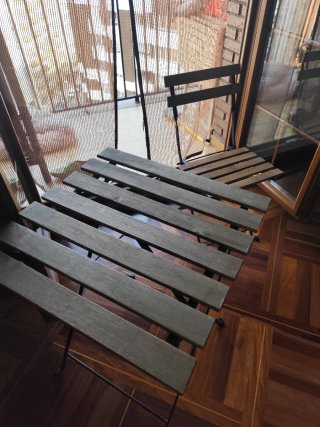 Tavolo e 2 Sedie Pieghevoli da Esterno