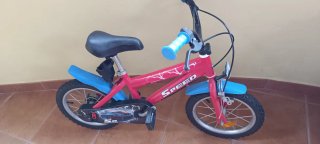 Bicicleta infantil SPEED roja y azul