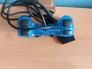 Mando PS2 Transparente Azul