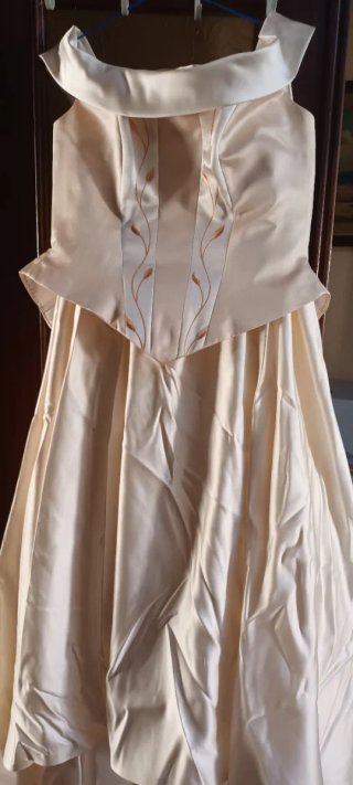 Traje de Novia Beige/Blanco
