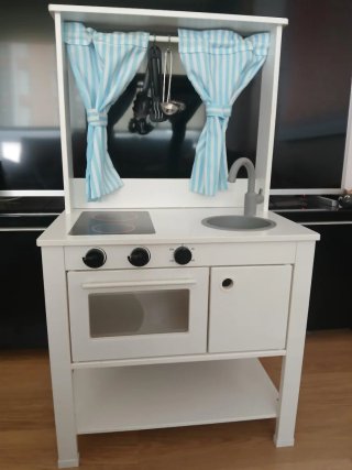 Cocina Infantil Madera Blanca Accesorios