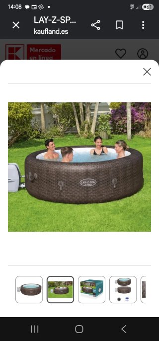 Jacuzzi Hinchable Lay-Z-Spa Beige/Marrón