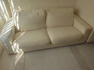 Sofá de 4 plazas beige