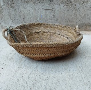 Espuerta antigua de esparto vintage