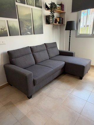 Divano chaise longue grigio Ikea