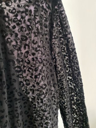 Mono de leopardo negro transparente