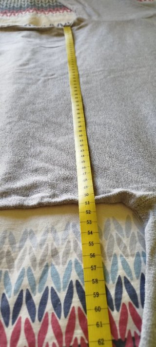 Jersey fino manga larga gris cuello V - Talla XL