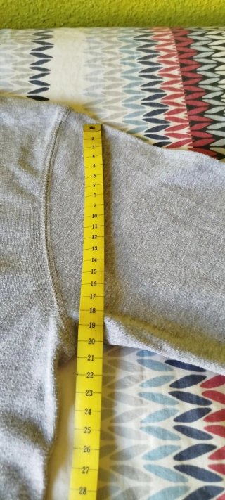 Jersey fino manga larga gris cuello V - Talla XL