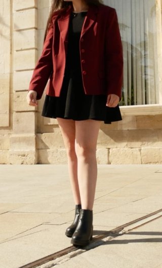 Chaqueta / blazer de traje roja
