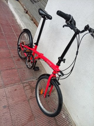 Bicicleta Plegable Btwin Tilt 120 Roja