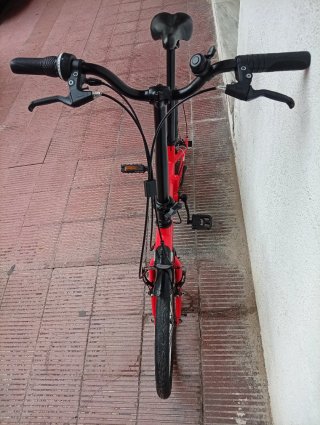Bicicleta Plegable Btwin Tilt 120 Roja