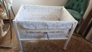 Minicuna con estampado floral