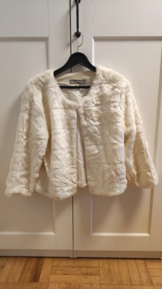 Chaqueta pelo blanco fiesta talla única
