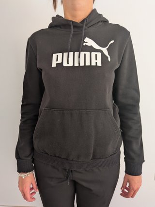 Sudadera Puma negra con capucha mujer