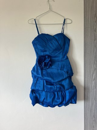 Vestido azul fiesta corto