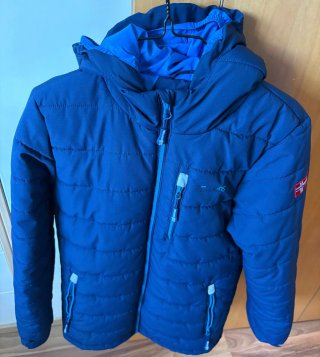 Parka azul con botones niño Talla 164