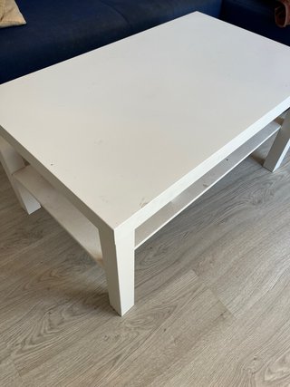 Mesita auxiliar blanca de madera