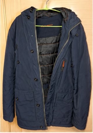 Parka azul de hombre