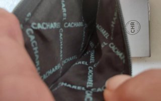 Monedero Piel Cacharel CHR Negro y Verde Menta