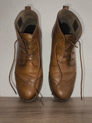 Botines Bajos Estilo Brogue Marrones