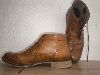 Botines Bajos Estilo Brogue Marrones