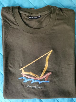 T-shirt Oneway XXL con ricamo Zanzibar