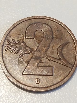 Moneda 2 Rappen Suiza 1953