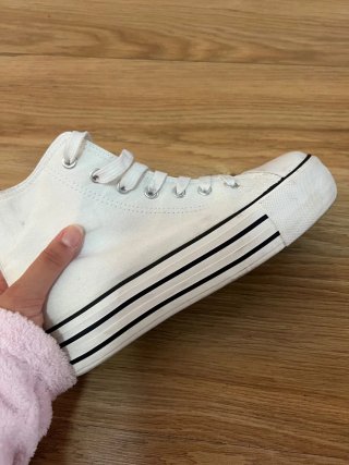 Zapatillas blancas doble altura talla 38
