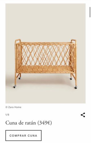 Cuna de ratán Zara Home