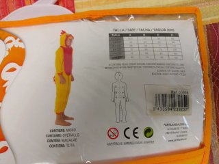 Disfraz de Gallo para niño talla 10/12