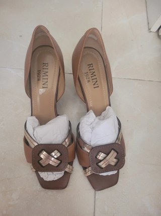 Sandalias Rimini Marrón y Dorado