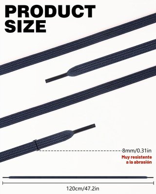 Cuerdas Planas Zapatillas 120cm Azul
