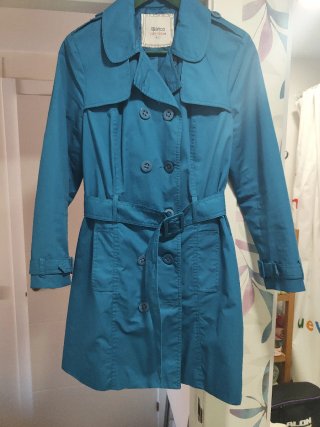 Gabardina Bianca Talla 40 Azul Teal