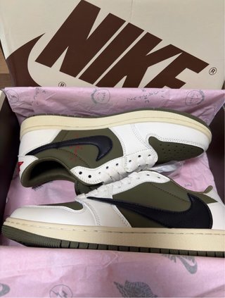 Air Jordan 1 Low OG Travis Scott Medium Olive (42)