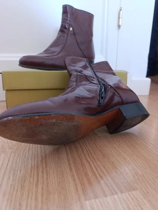 Botines piel caballero vintage marrones