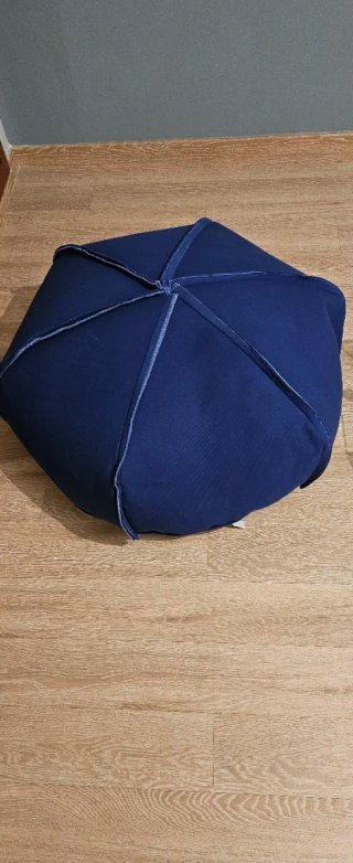 Pouf rotondo blu navy