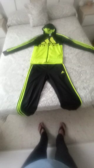 Chándal Adidas Negro/Amarillo Neón Talla S