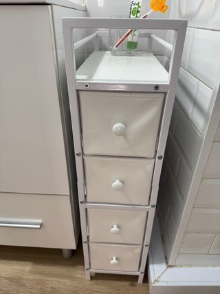 Estantería con 4 cajones blanca